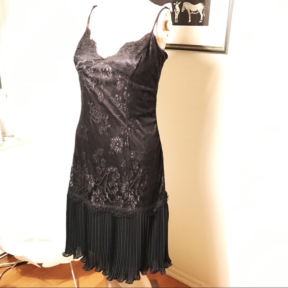 Betsey Johnson Dresses & Skirts - Betsey Johnson Lace Slip Dress pleated Skirt 8